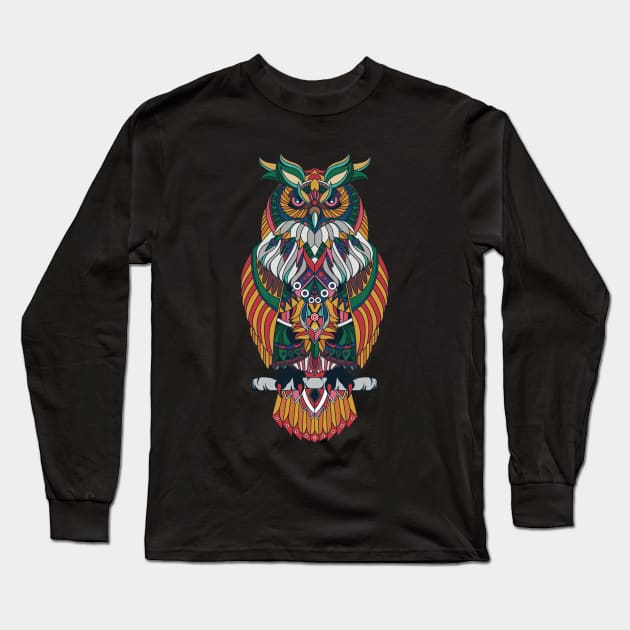 Wisdom Of The Owl King Long Sleeve T-Shirt by LittleBunnySunshine